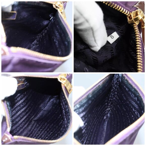 PRADA Pouch Nylon Purple Auth yk16822 - Picture 15 of 16